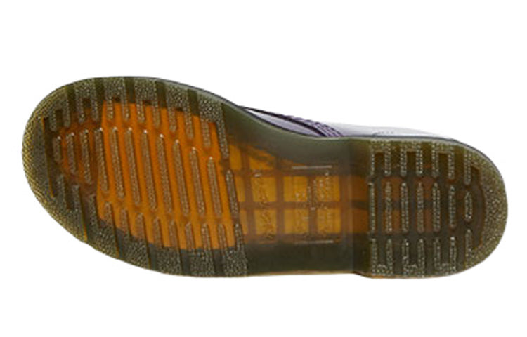 (WMNS) Dr. Martens Lens Patent Leather 8 Martin boots Black Purple 27216628 - 4