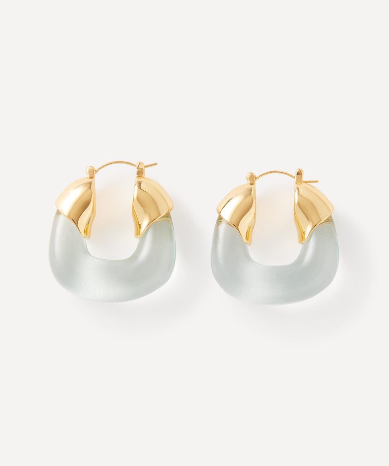 LIZZIE FORTUNATO Gold-Plated Organic Hoop Earrings outlook
