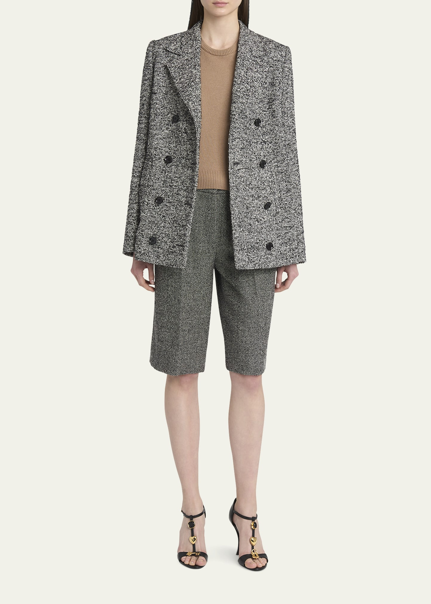 Dotted Wool-Blend Double-Breasted Blazer - 2