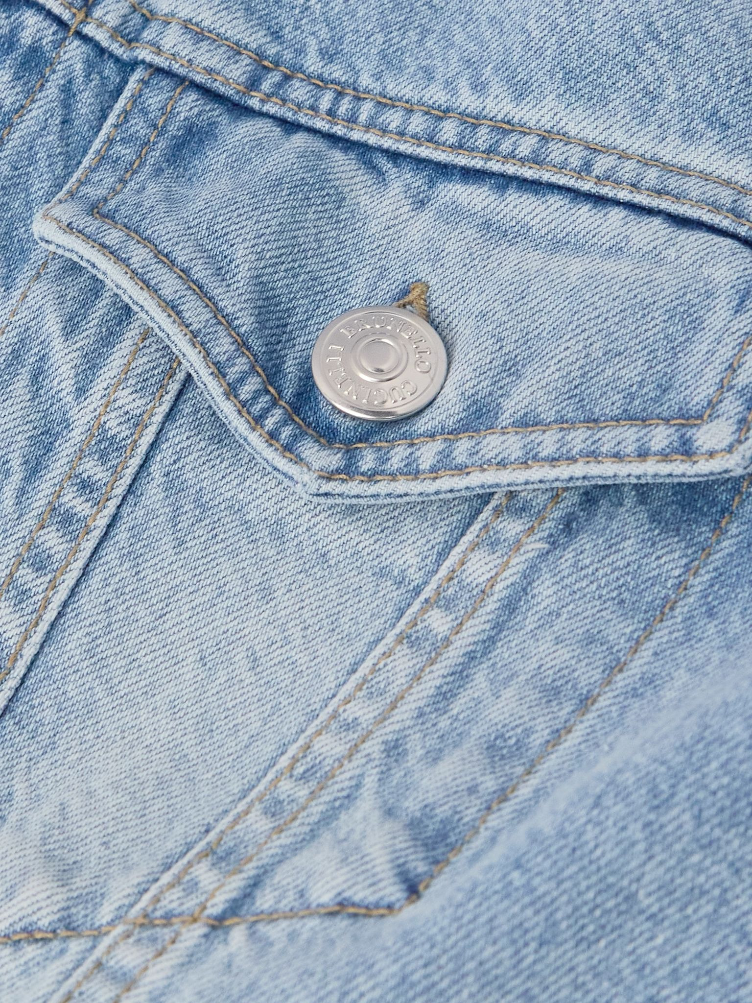 Denim Trucker Jacket Blue - 5