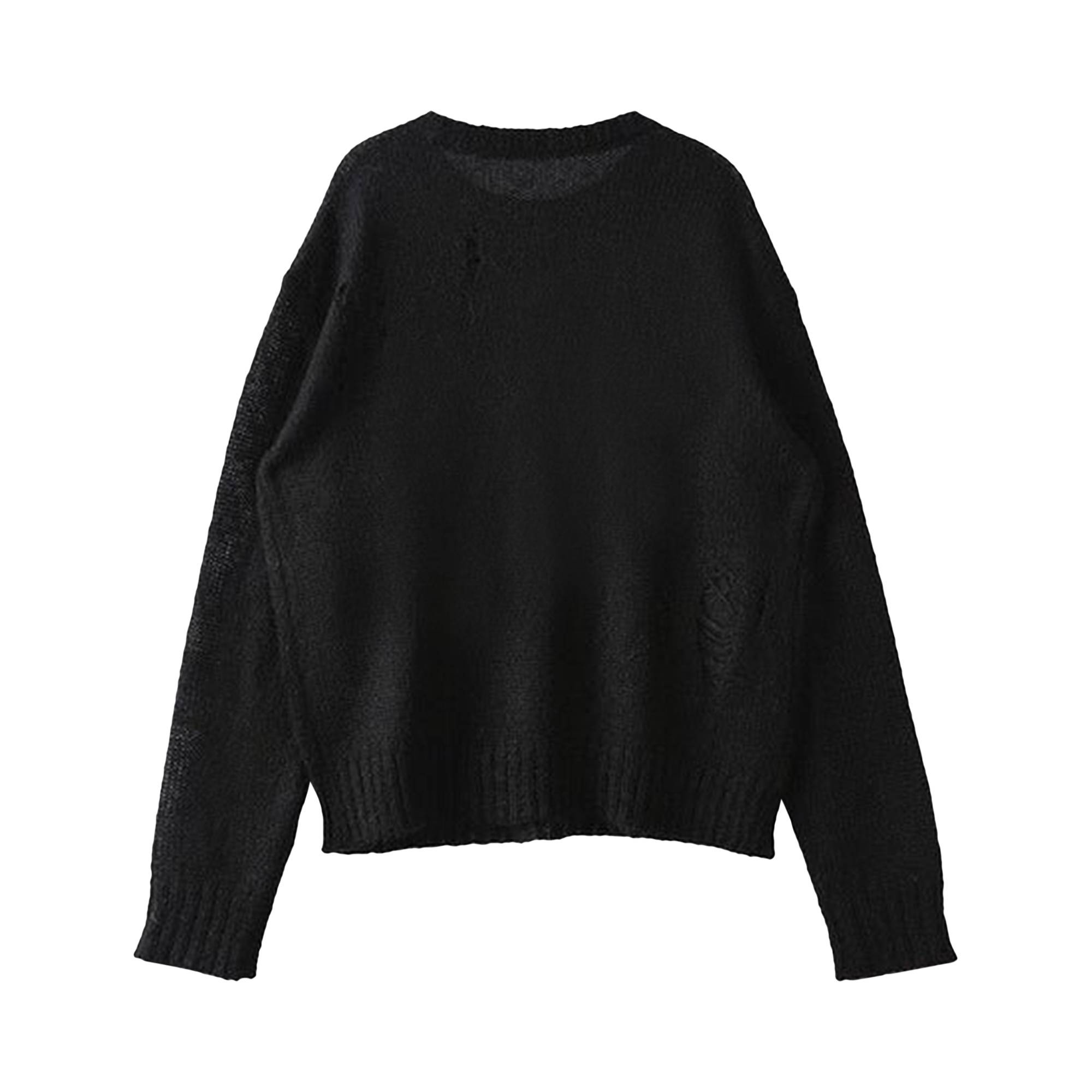 Andersson Bell Kid Mohair Crewneck Sweater 'Black' - 2