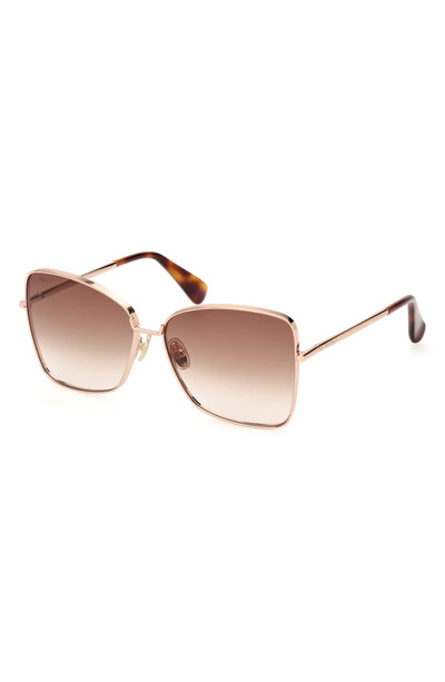 Max Mara 59mm Gradient Butterfly Sunglasses in Shiny Rose Gold /Brown outlook