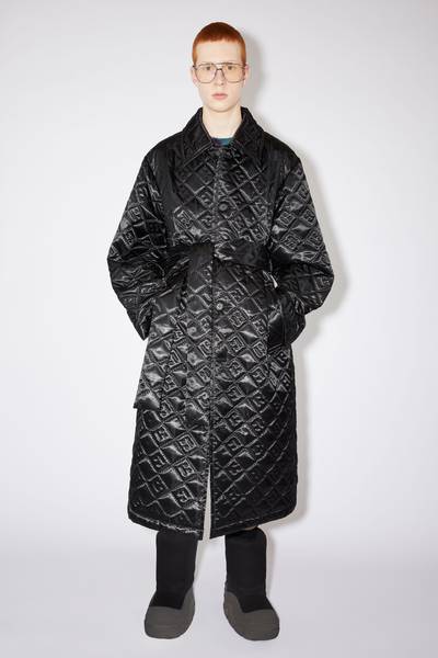 Acne Studios Quilted satin coat - Black outlook