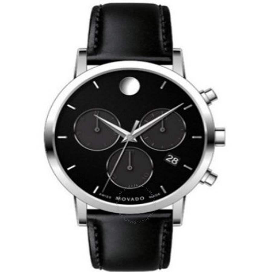 Movado - Movado Museum Quartz Black Dial Men's Watch 0607778 - 1