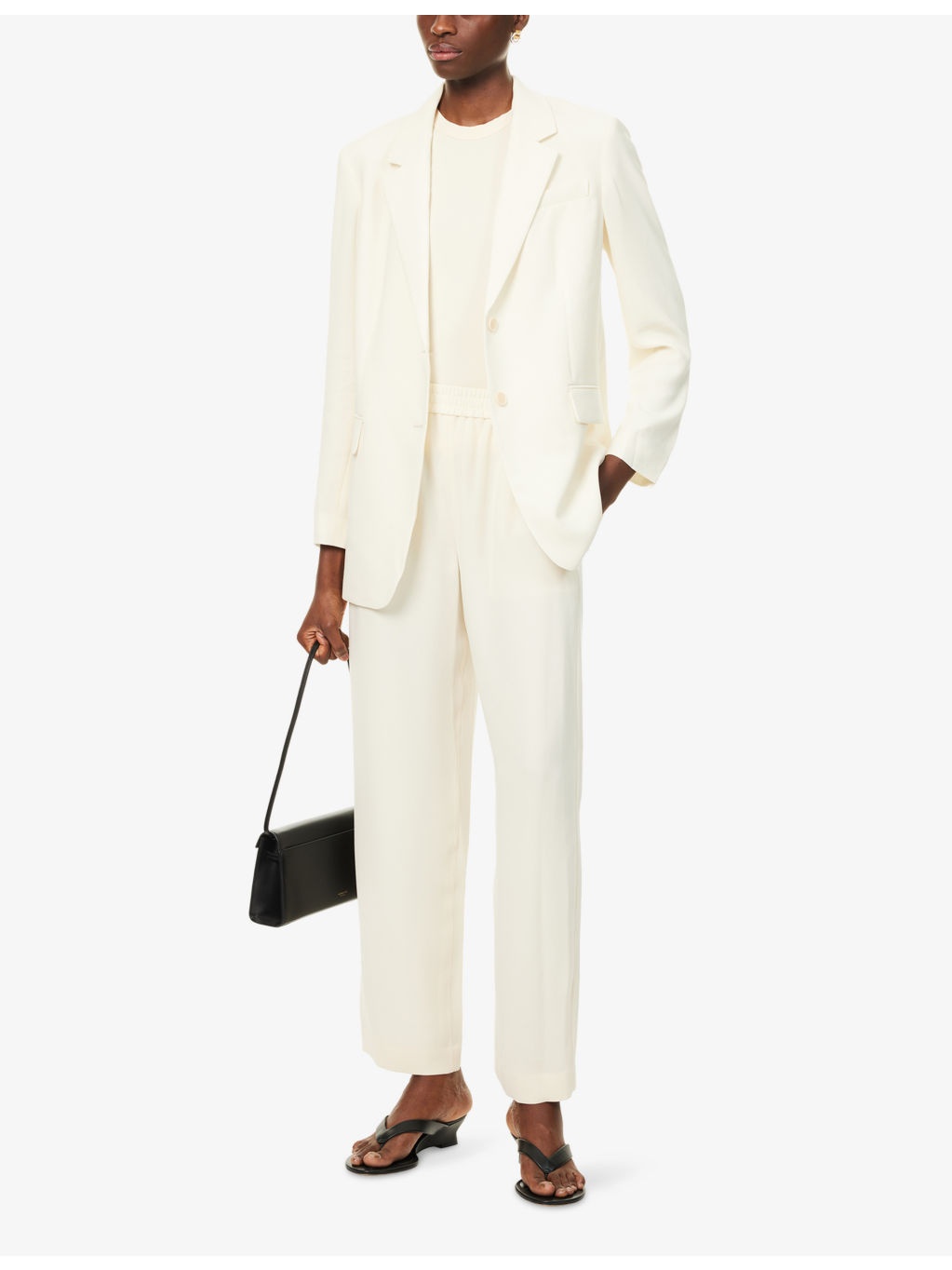 Notch-Lapels Relaxed-Fit Woven Blazer - 2