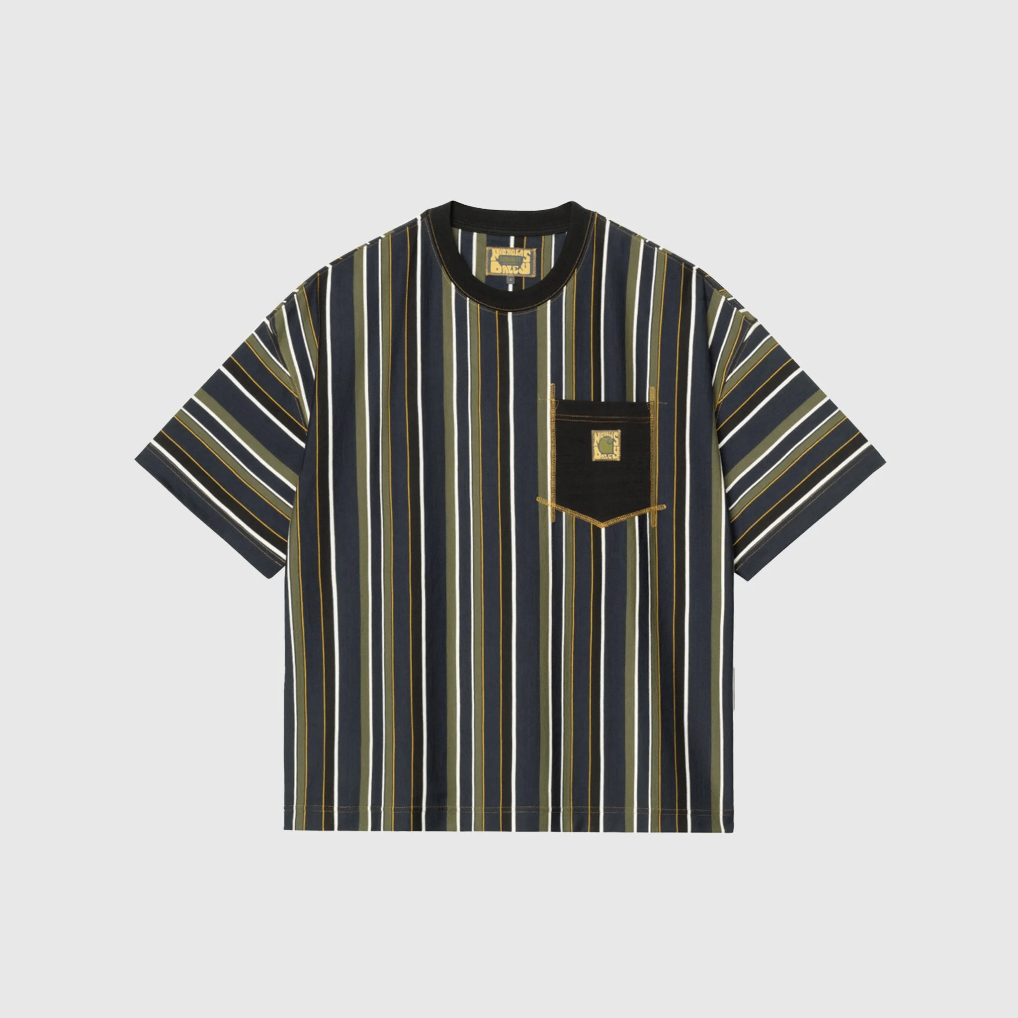 x NICHOLAS DALEY STRIPES S/S T-SHIRT - 1