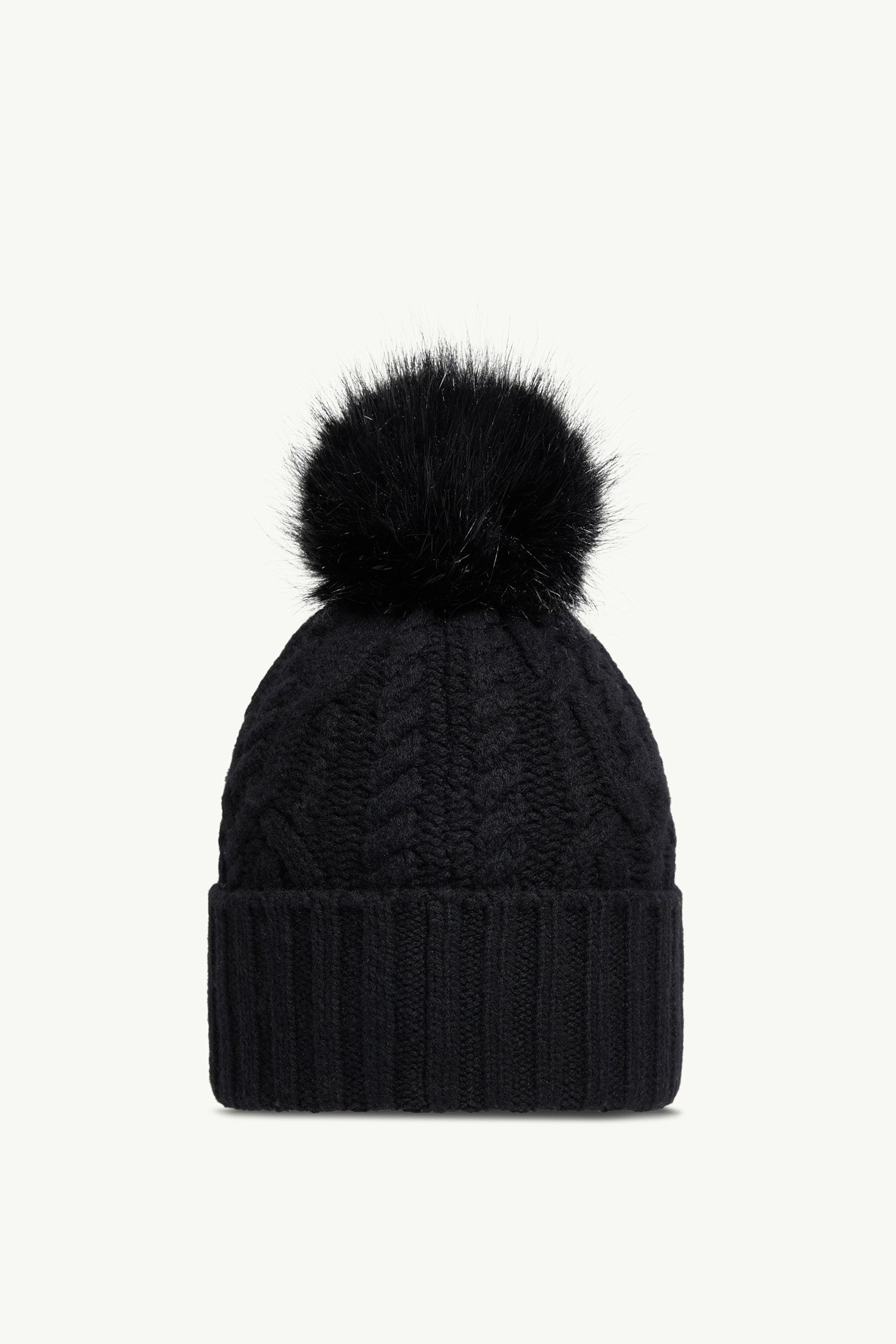 Cashmere Blend Beanie with Pom Pom - 4