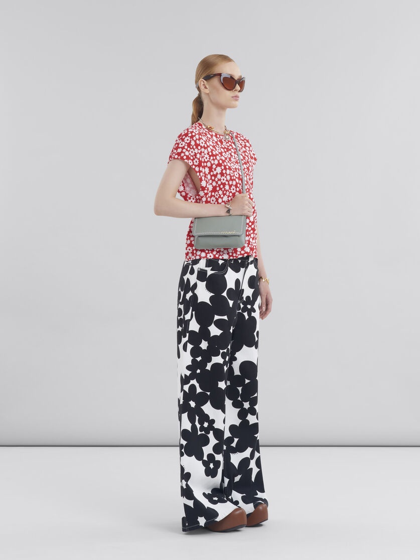 RED AND WHITE POP FIELDS PRINT SHIRT - 5