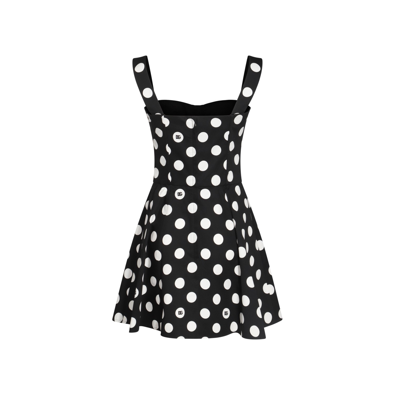 BLACK COTTON MINI DRESS - 2