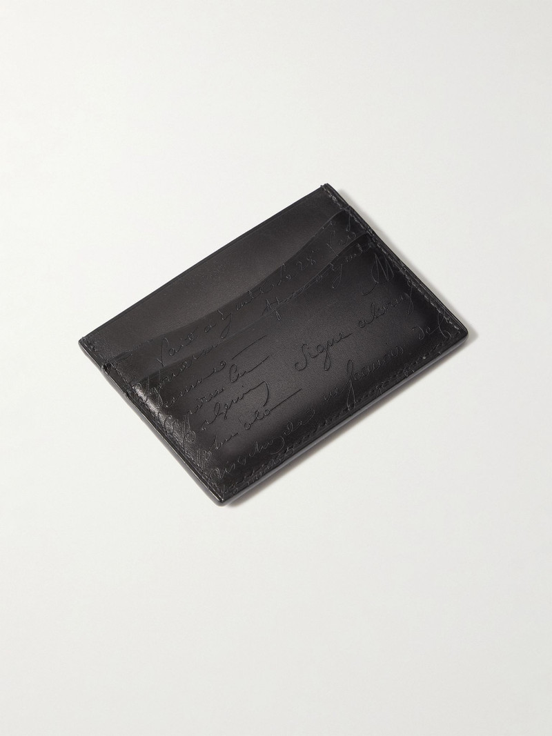 Berluti Bambou Scritto Venezia Leather Cardholder Black outlook