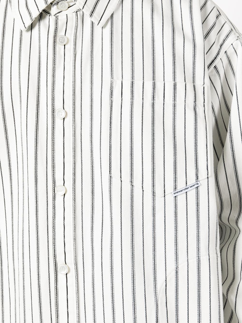 striped oversized cotton shirt - 6