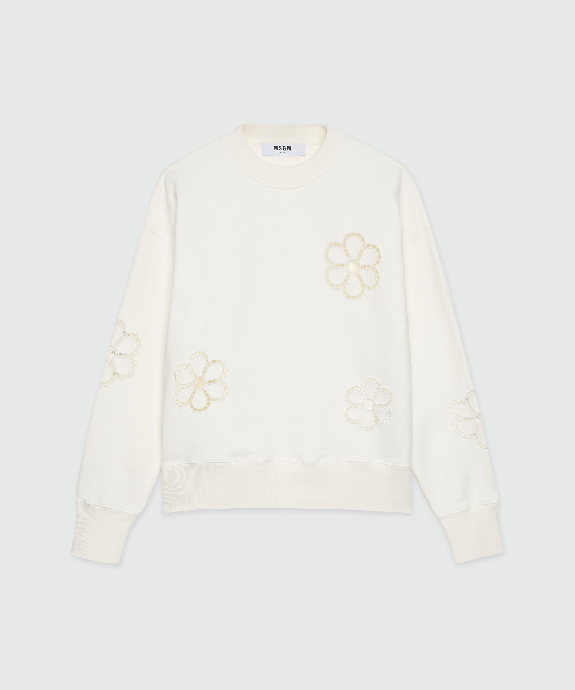 Sweatshirt with floral embroidery - 1