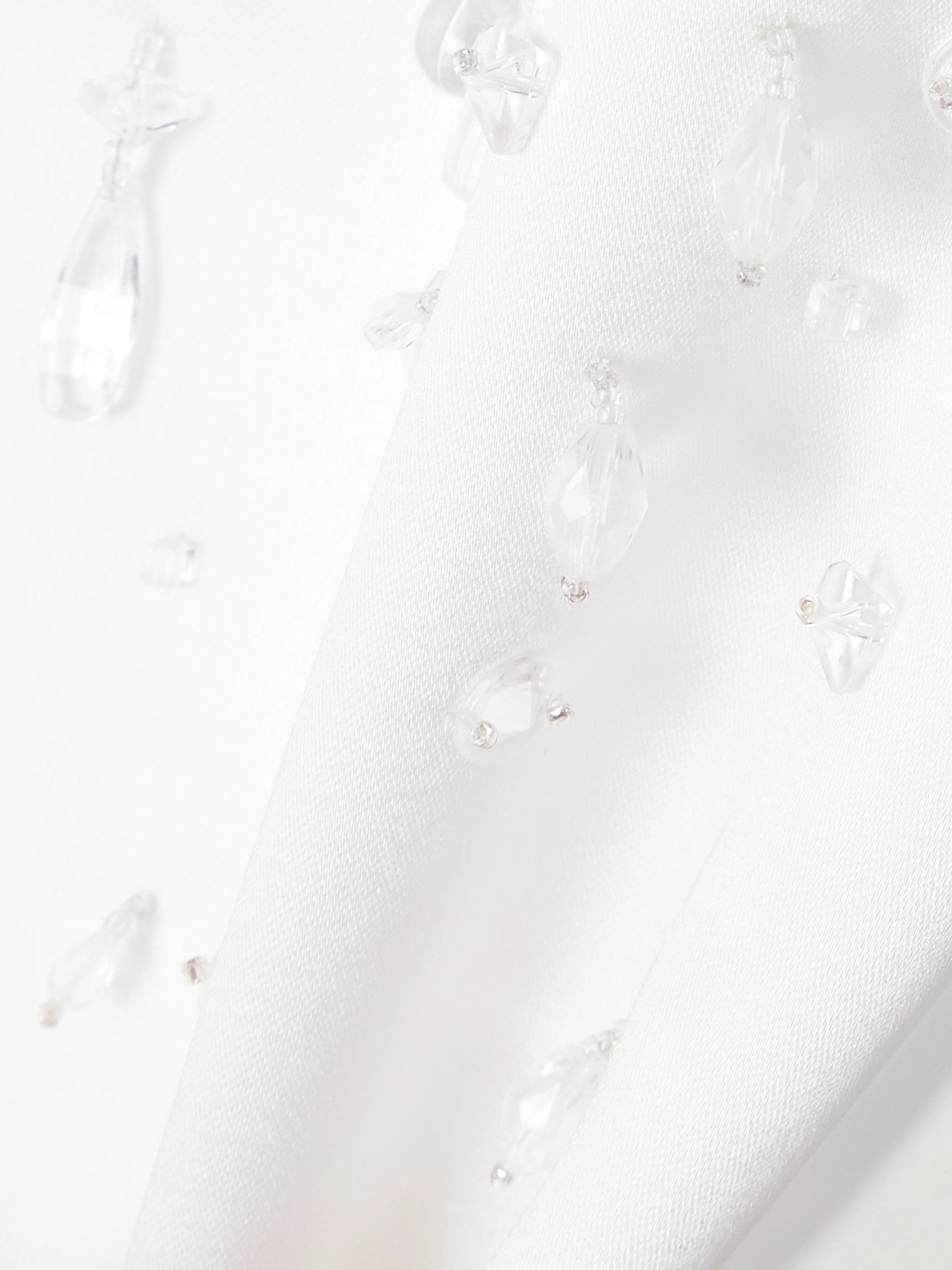Cornelia crystal-embellished satin mini dress White - 4