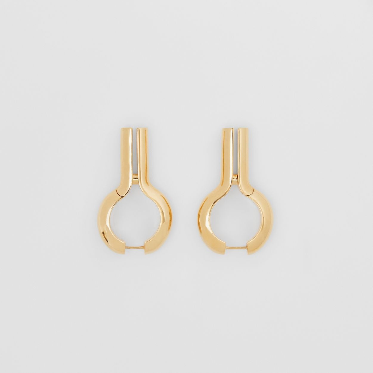 Gold-plated Keyhole Earrings - 1