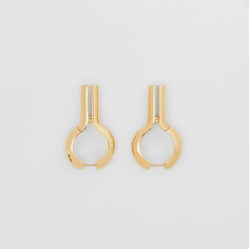 Gold-plated Keyhole Earrings 1