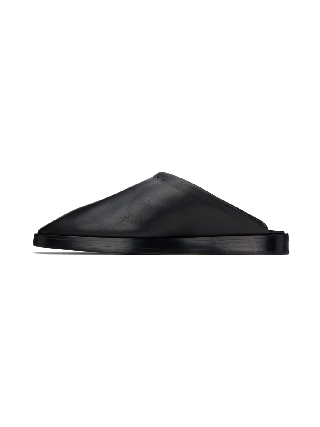 Black Backless Mules - 3