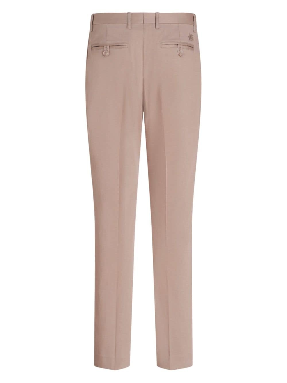 Pegaso-embroidered chino trousers - 7
