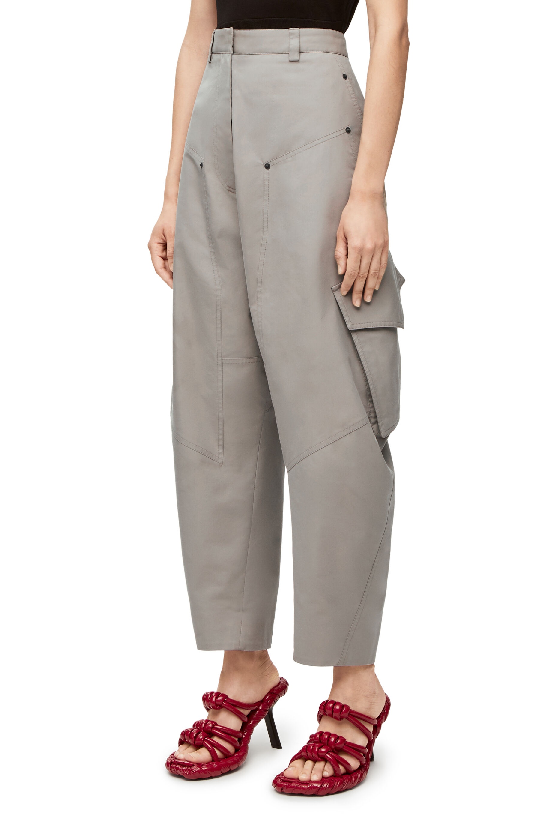 Cargo trousers in cotton gabardine - 3