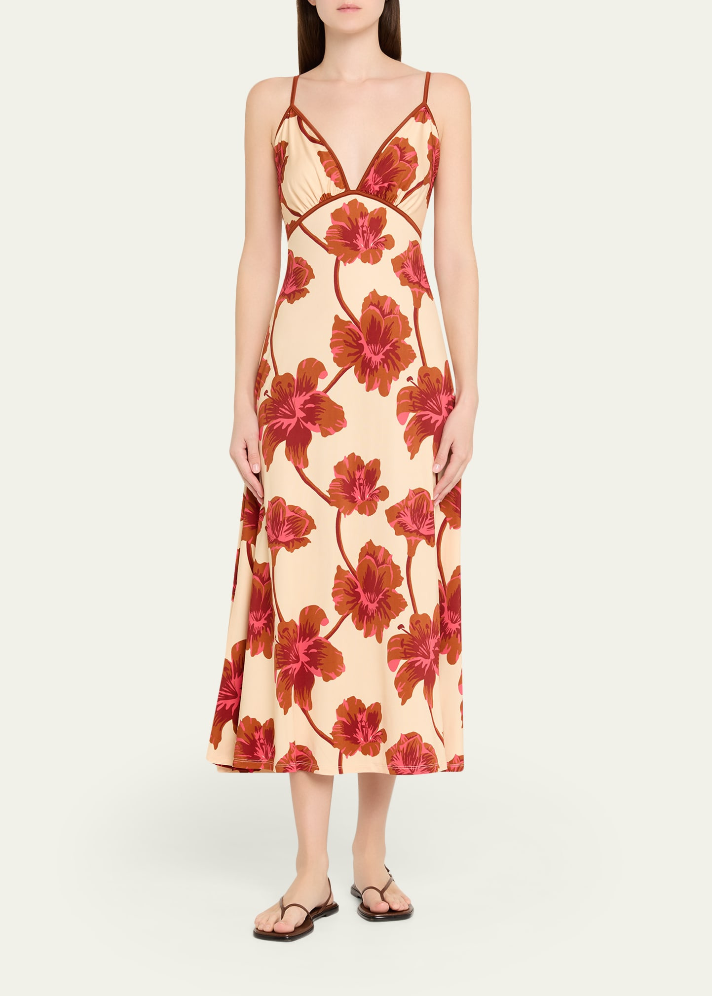 Sendero De Astromelias Empire-Waist Ankle Dress - 2