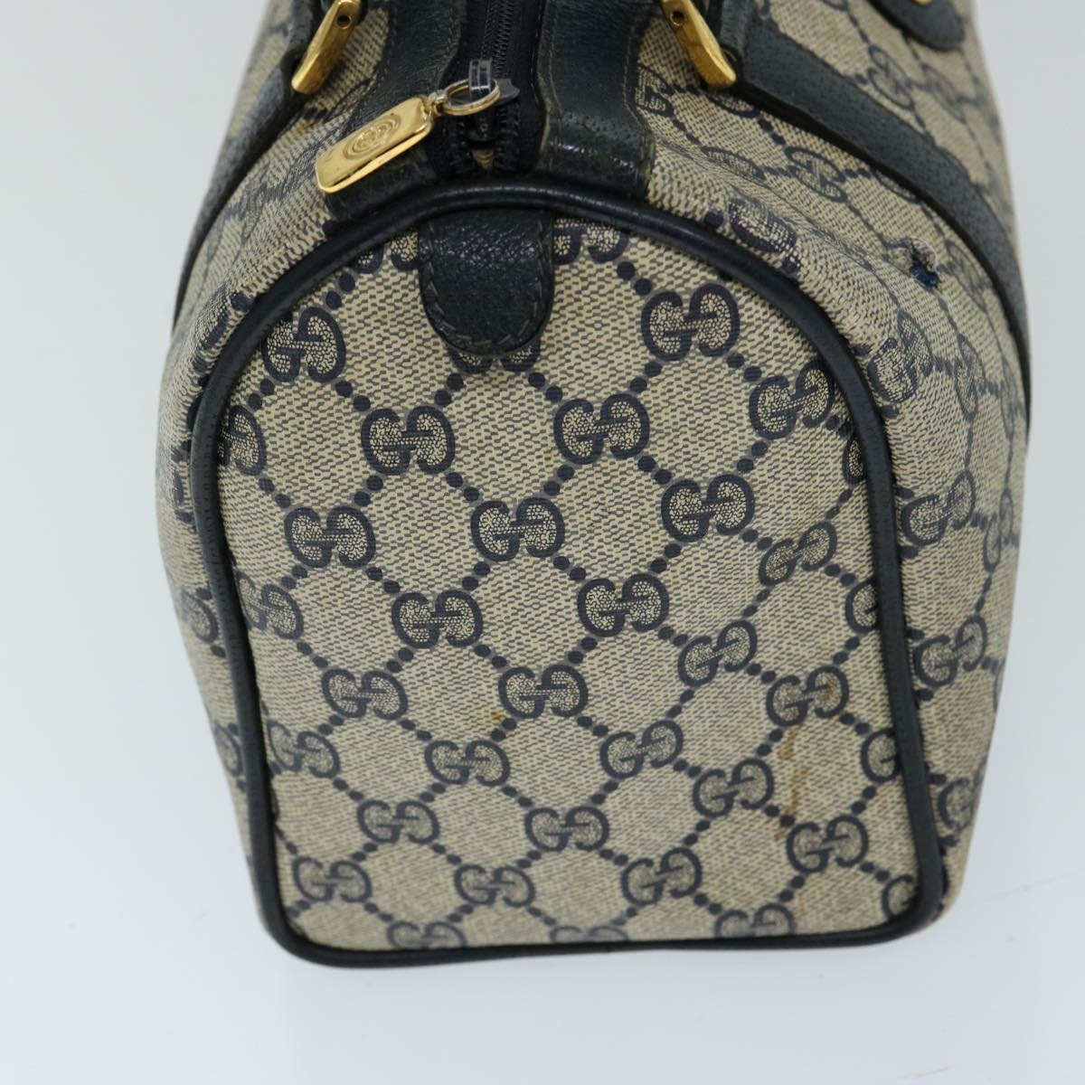 GUCCI GG Supreme Sherry Line Hand Bag Pvc Navy Red 40 02 006 - 3
