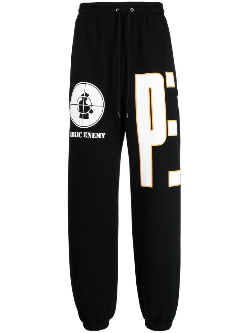 x Public Enemy logo-print track pants 1