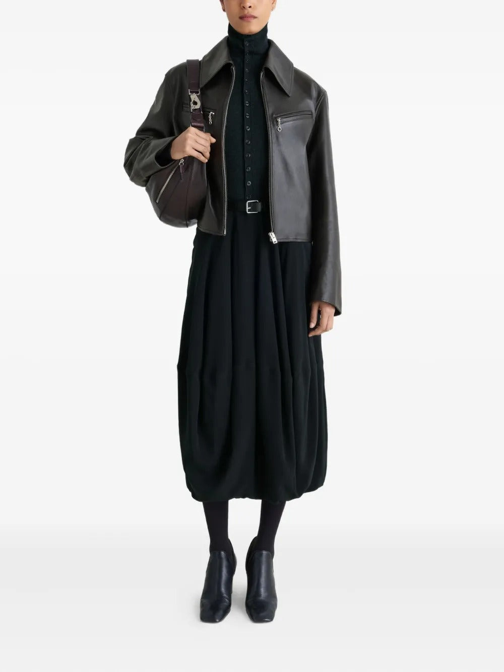 LEMAIRE - Women Boxy Leather Jacket - 3