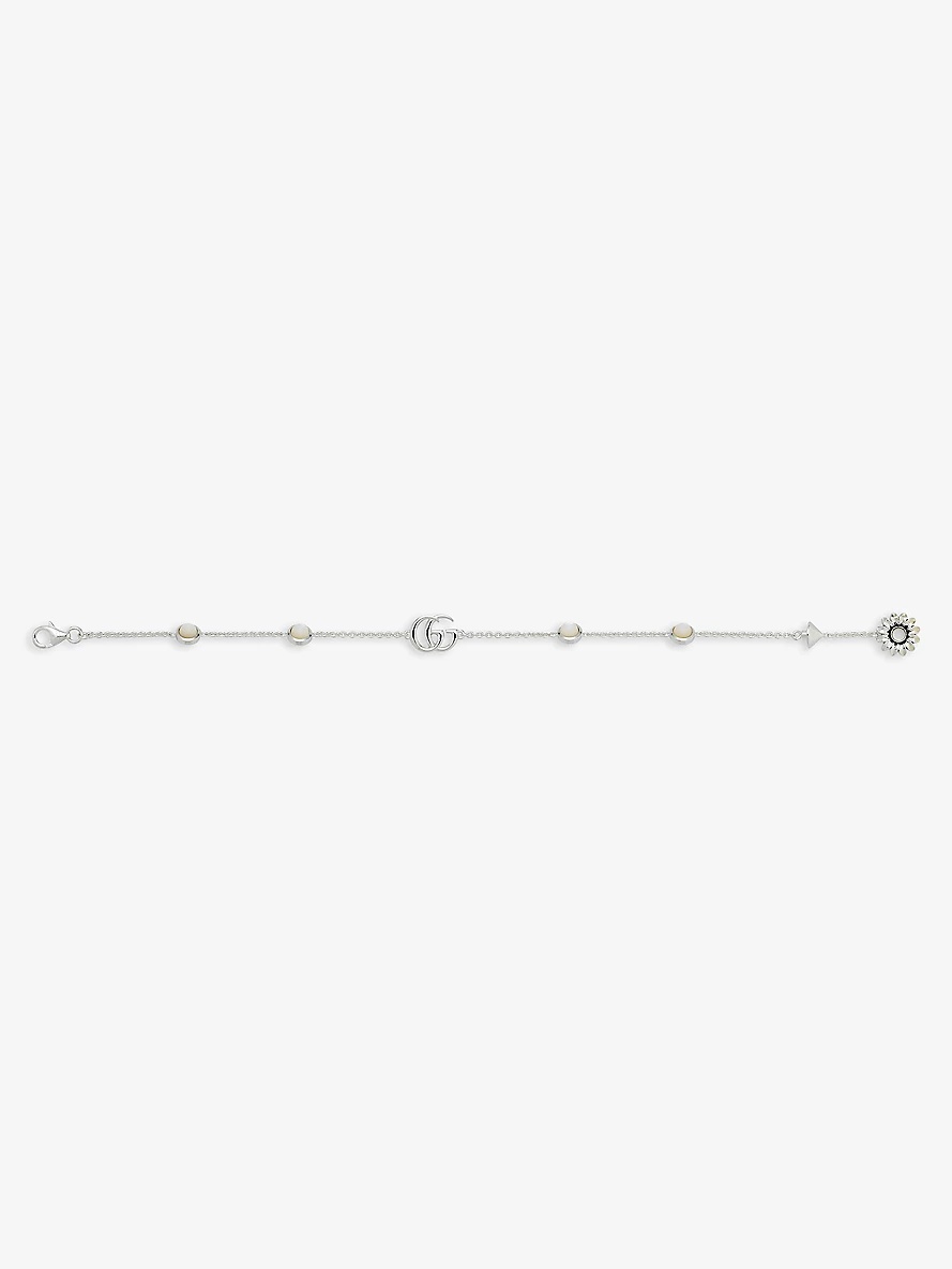 Sterling Silver GG Marmont Flower Bracelet - 3