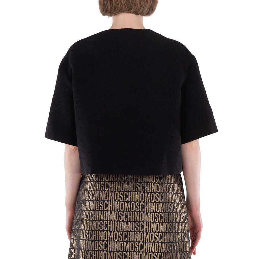 Moschino Short-Sleeve Cropped Jacket - 3