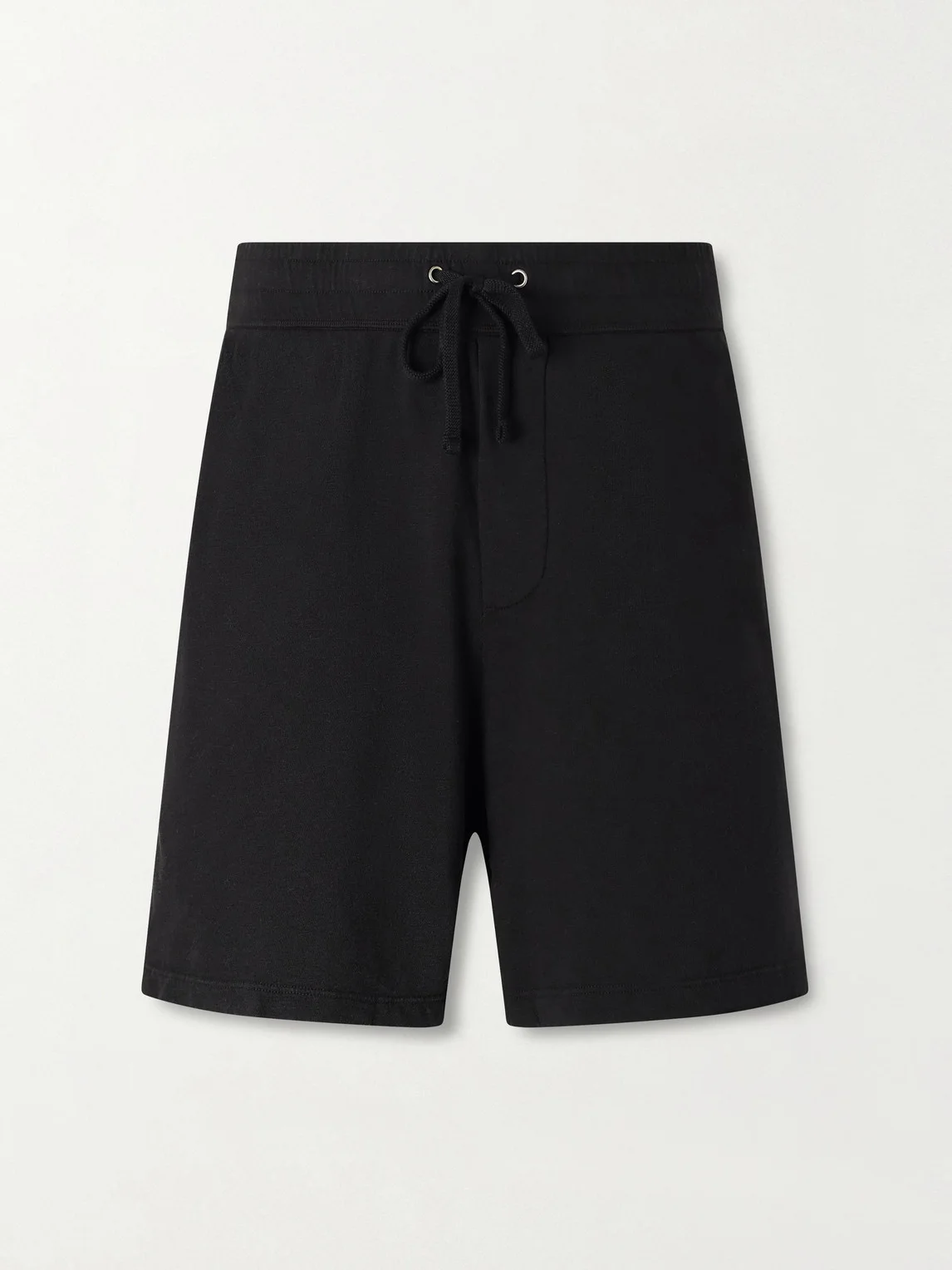 Straight-Leg Cotton-Jersey Drawstring Shorts - 1