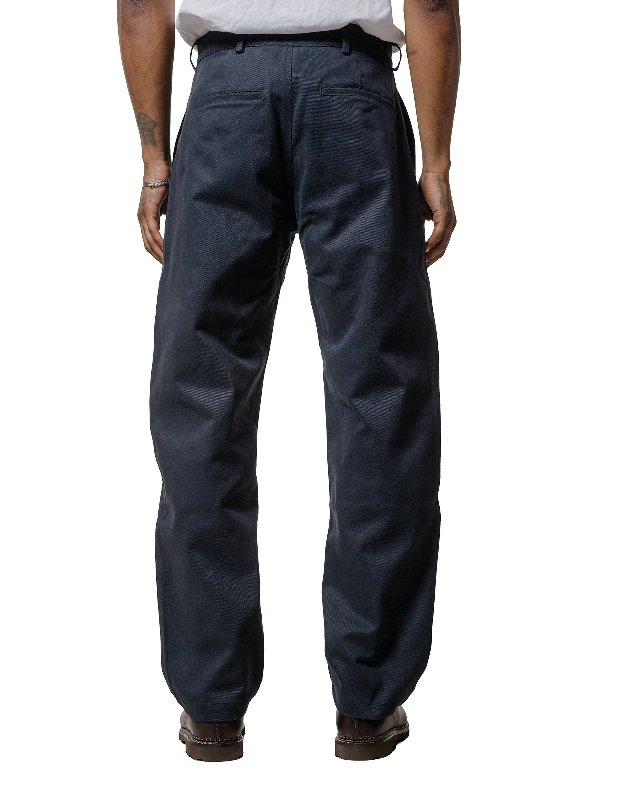 Balloon Trousers Heavy Cotton Drill Dark Navy - 3