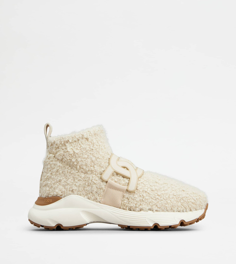 KATE SLIP-ON SNEAKERS IN BOUCLÉ KNIT - BEIGE - 1