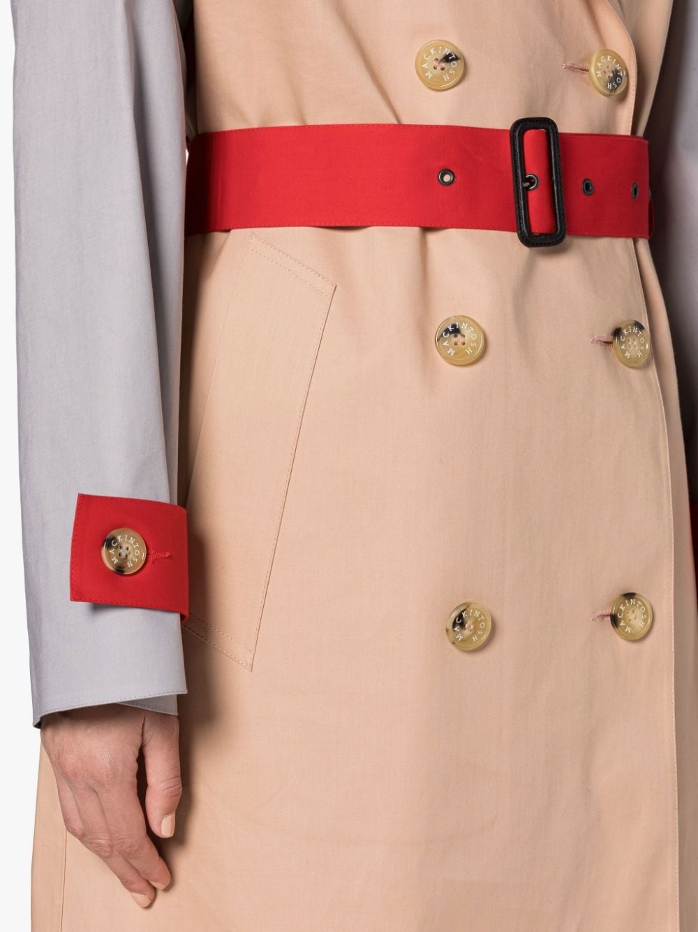 AVA MAPLE SUGAR BONDED COTTON TRENCH COAT - 5