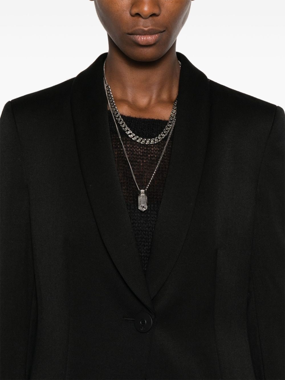wool single-breasted blazer - 5