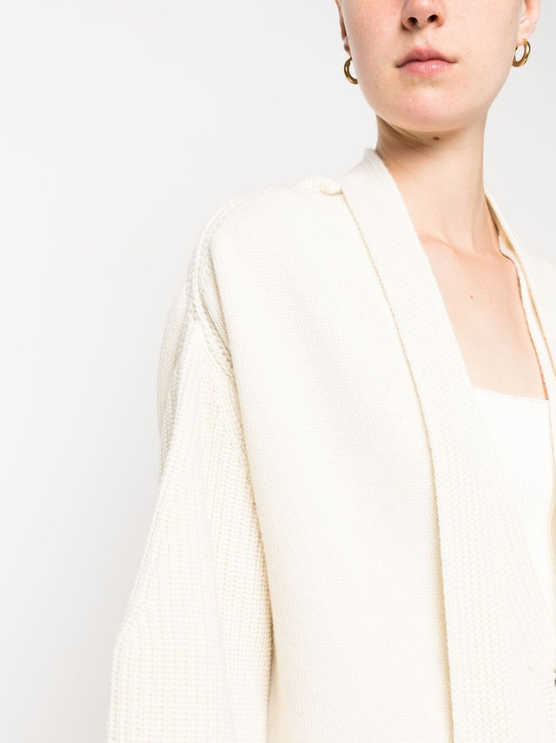 scarf-detail cashmere cardigan 5