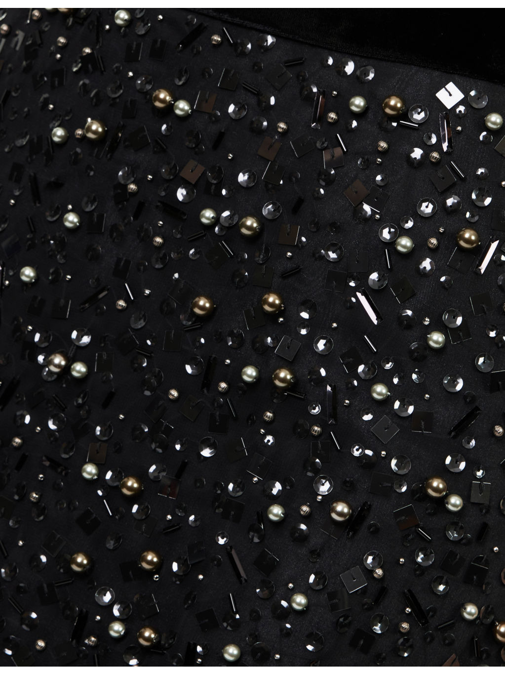 Sequin-Embellished Layered Midi Skirt - 7
