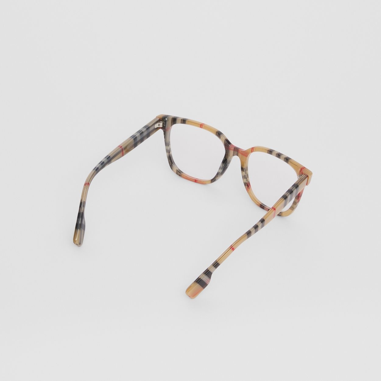 Vintage Check Bio-acetate Square Optical Frames - 5