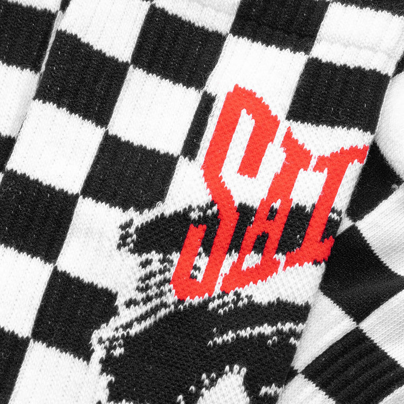 SAINT M×××××× SAINT EYE SOCKS - BLACK/WHITE outlook