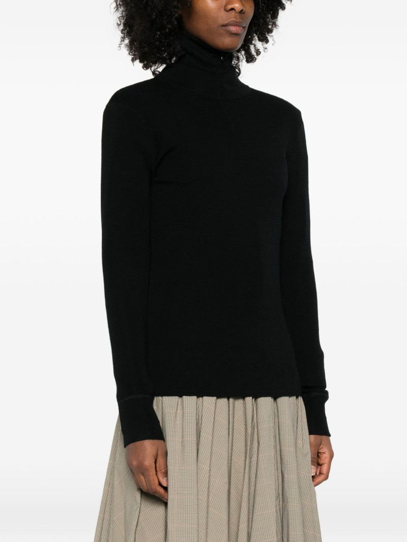 zip-up collar sweater 3