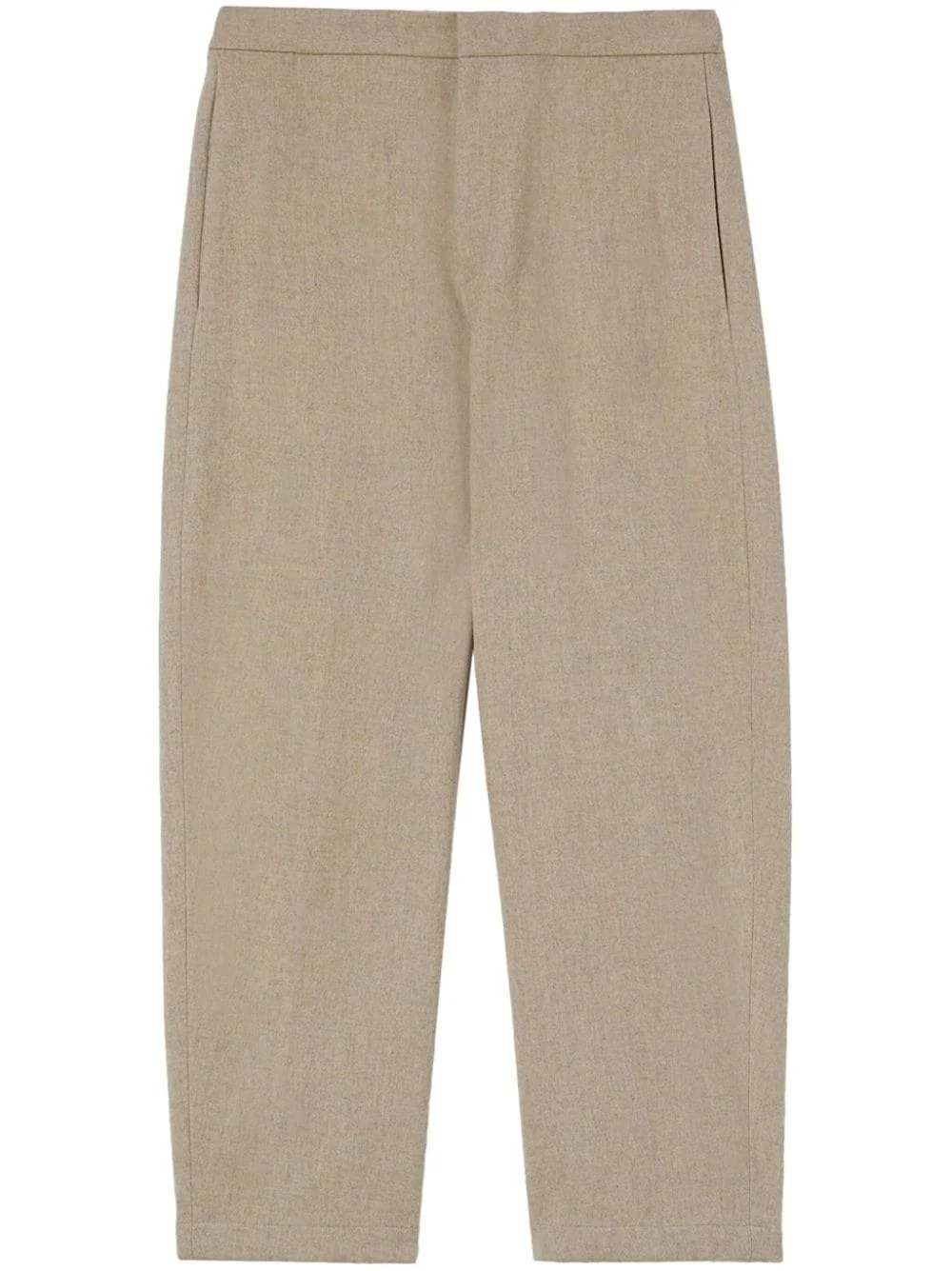 logo-patch wool tapered trousers - 1