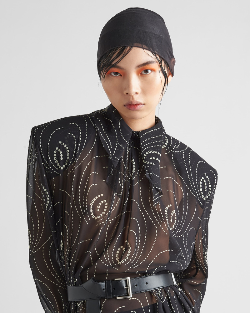 Printed georgette dress 4