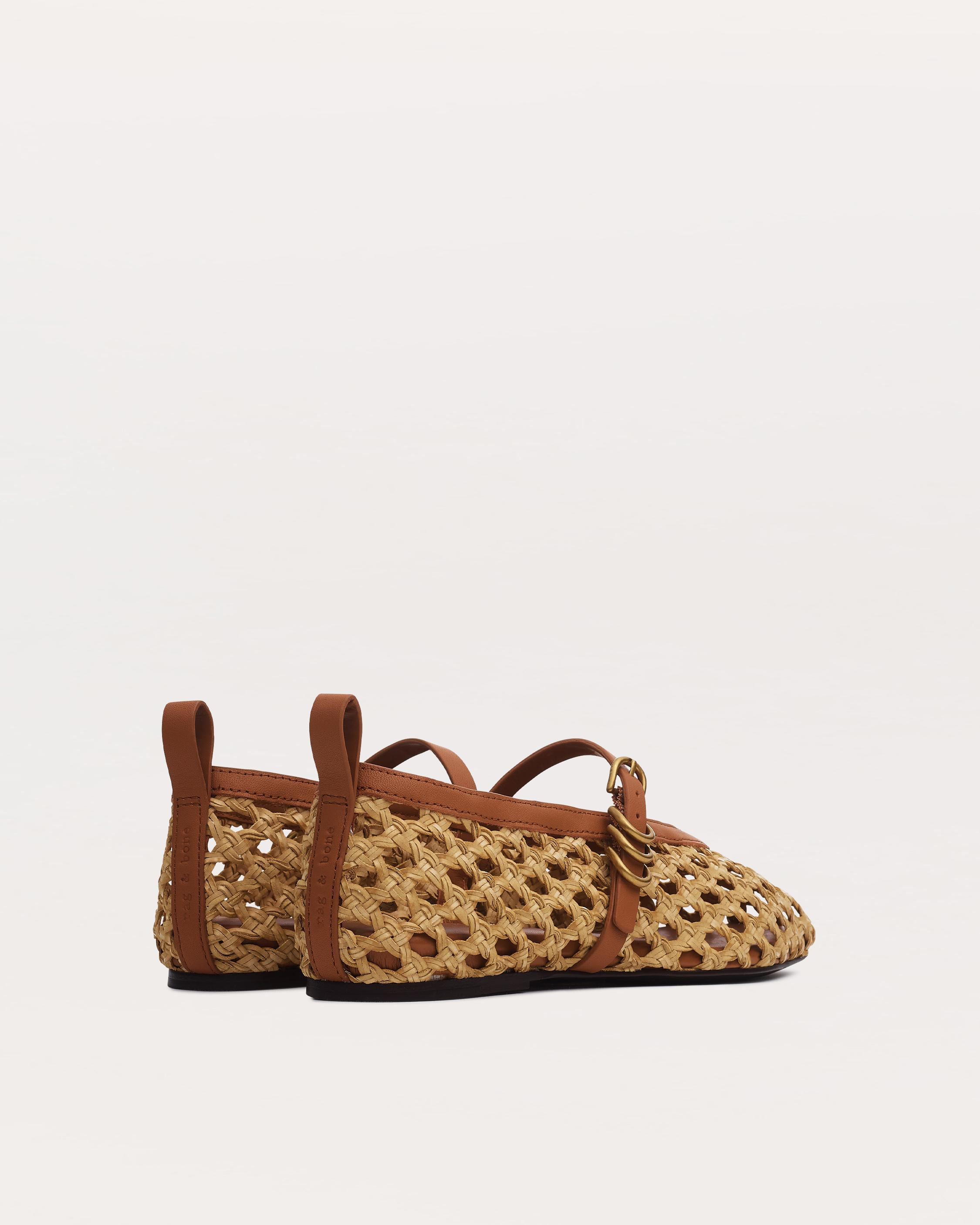 Spire Woven Faux Leather Mary Jane Shoes - 3