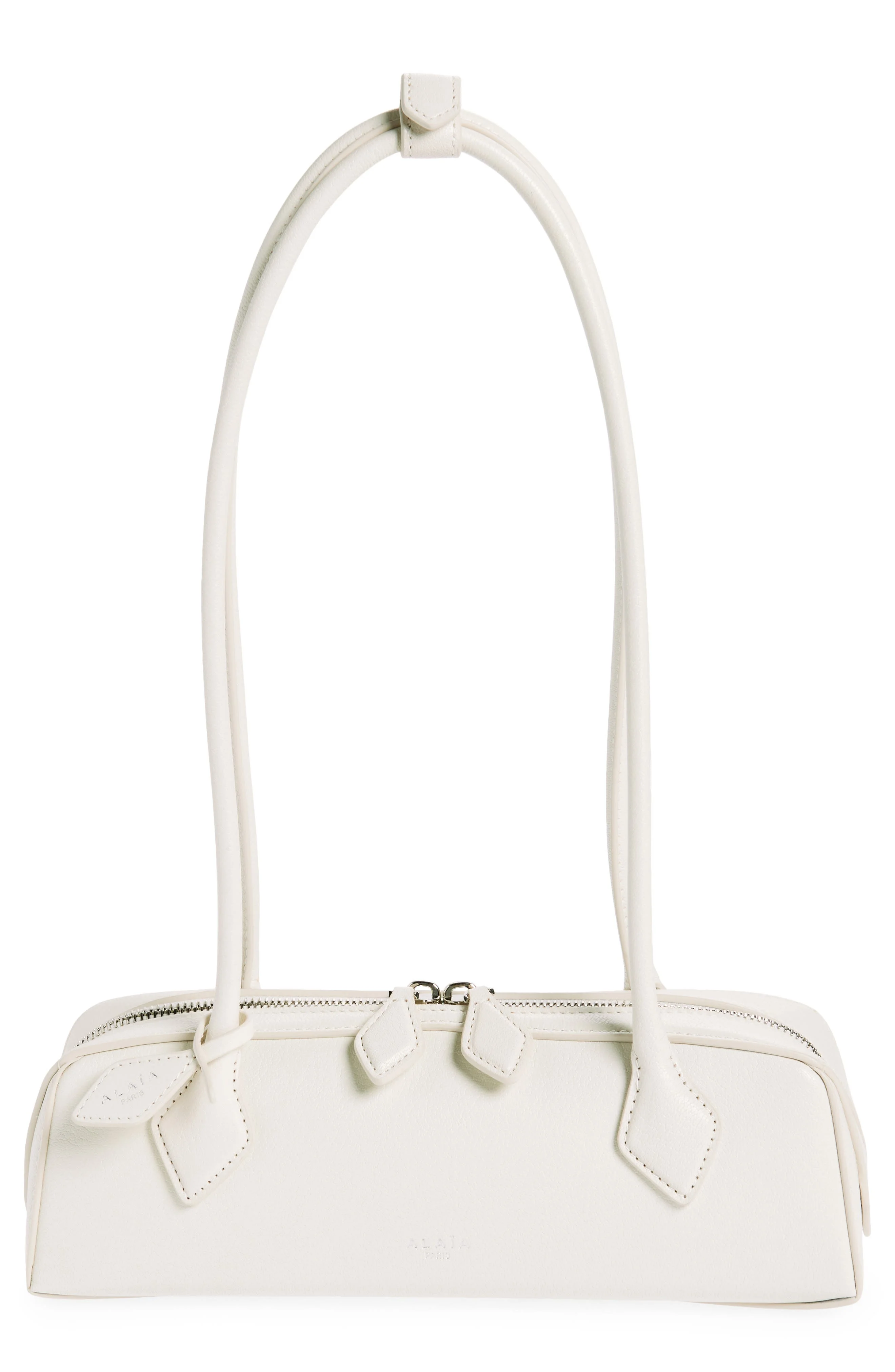 Alaïa Small Le Teckel Leather East/West Shoulder Bag in Ivoire at Nordstrom - 1