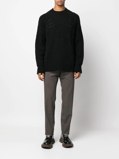 Etro patch-detail crew neck jumper outlook