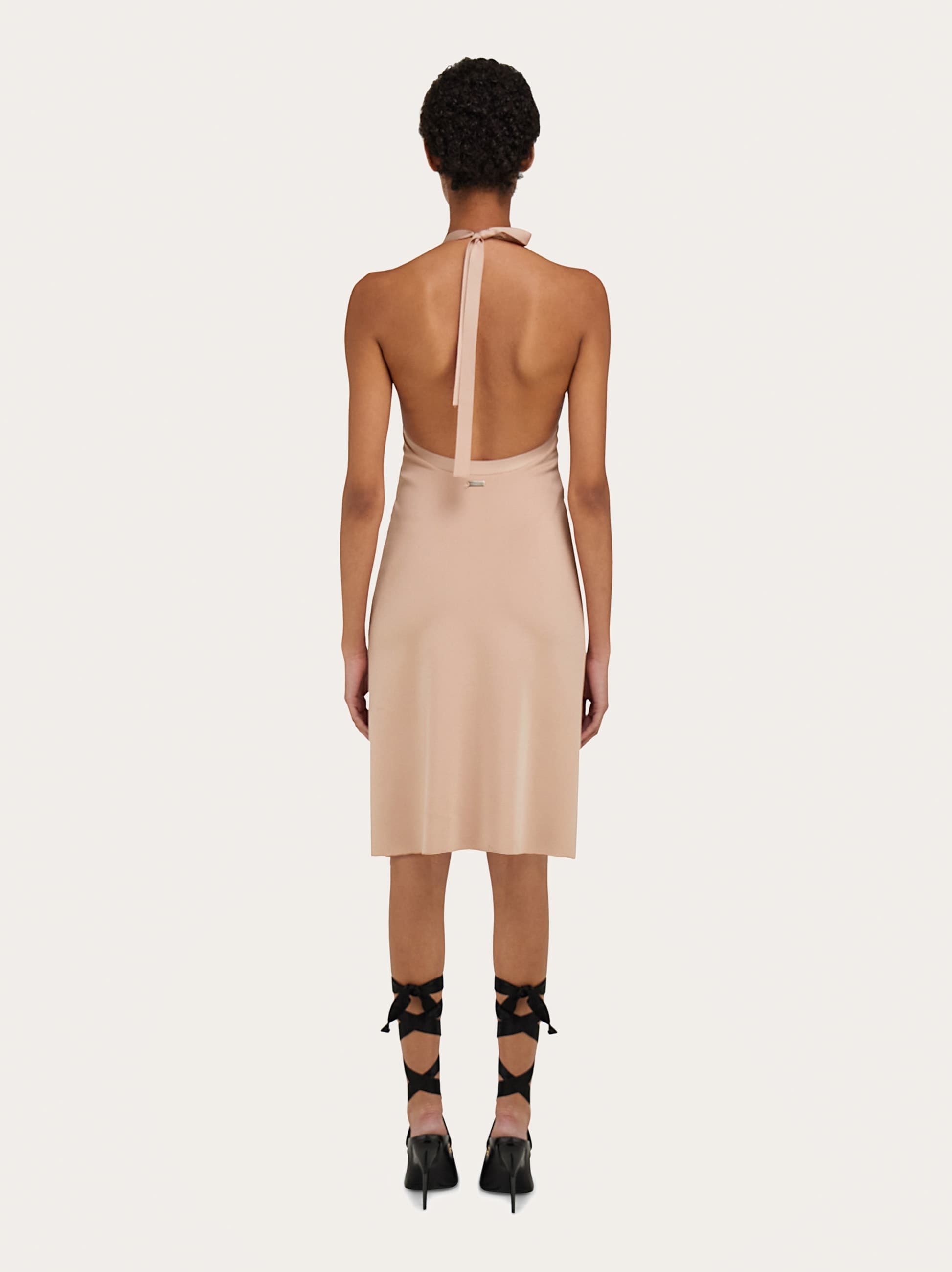 Knitted halter neck dress - 3