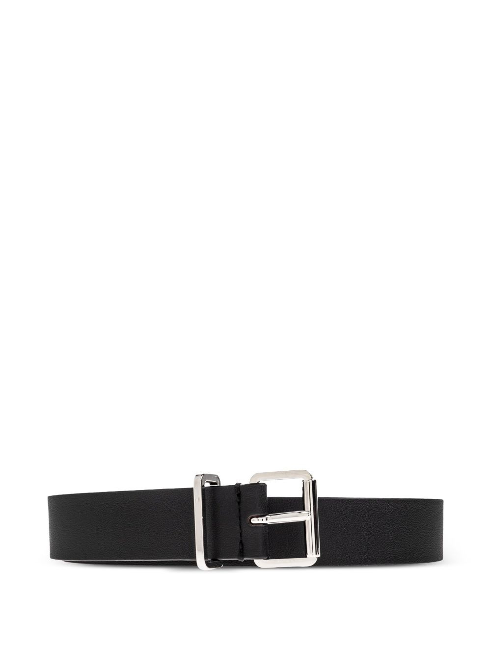 square-buckle leather belt - 1