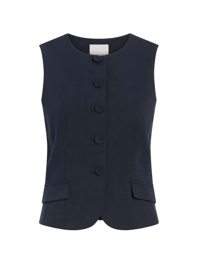 Winora button-front sleeveless vest 1