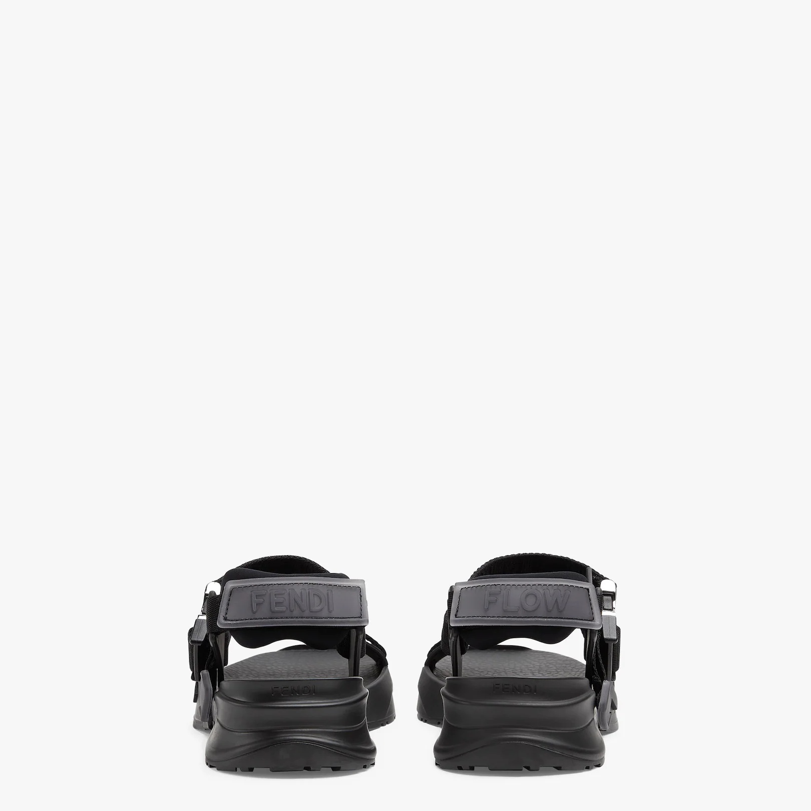 Black fabric sandals - 3