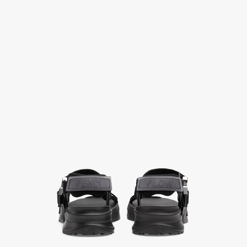 Black fabric sandals 3