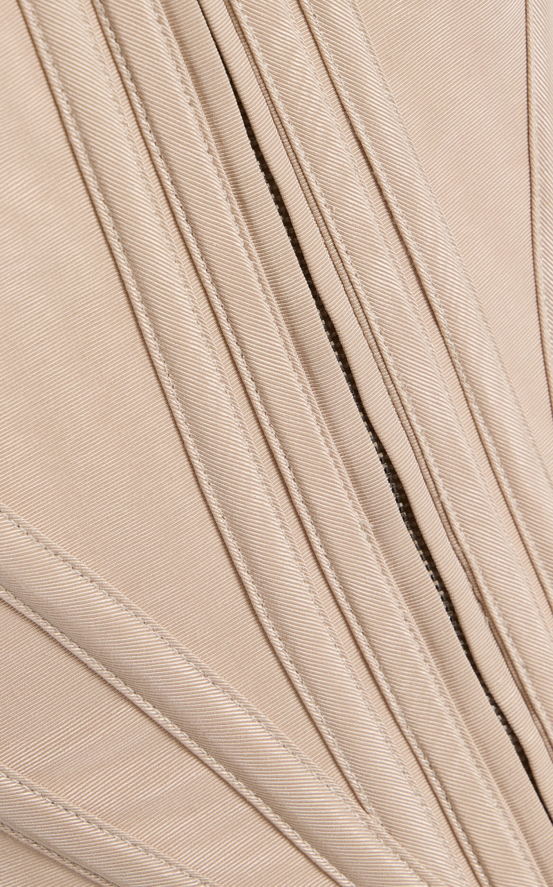 Zip-Front Venus Corset In Moire silver 4