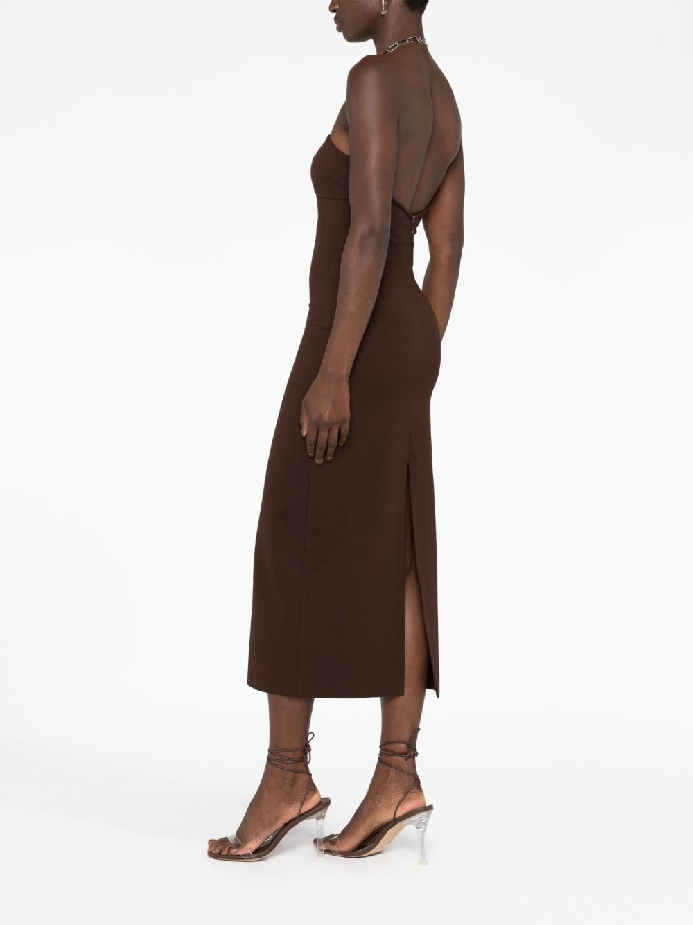 halterneck midi dress - 6